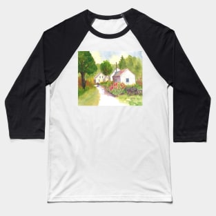 Port Clyde Maine Street Scene Baseball T-Shirt